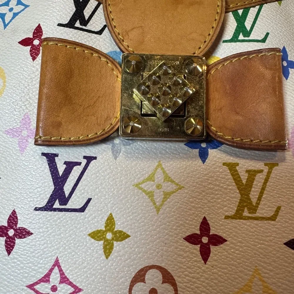 Louis Vuitton Murakami 33 Color Coated Canvas Multicolor LV Anne Shoulder Bag MM